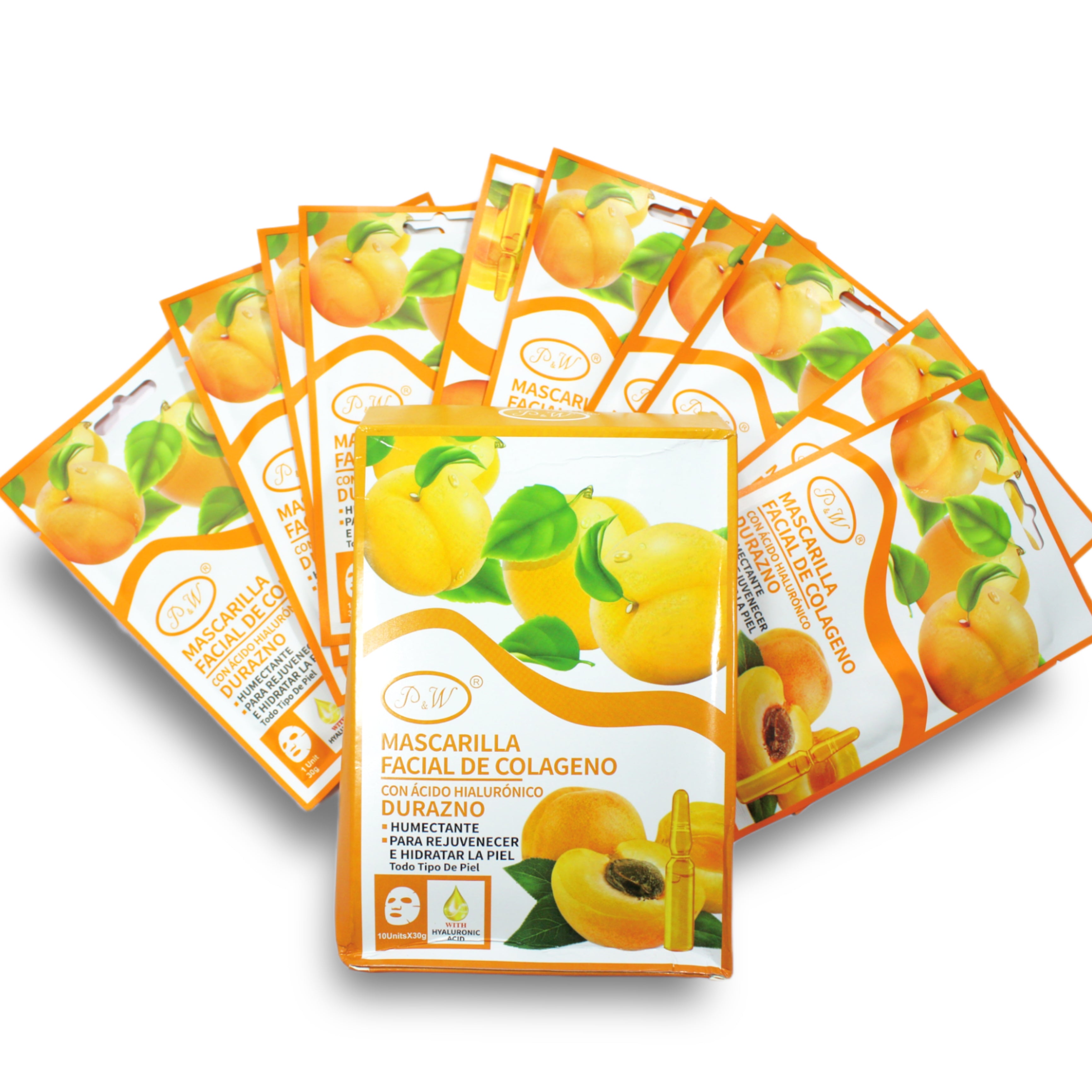 FACE MASK PEACH PW 10 PCS PACK