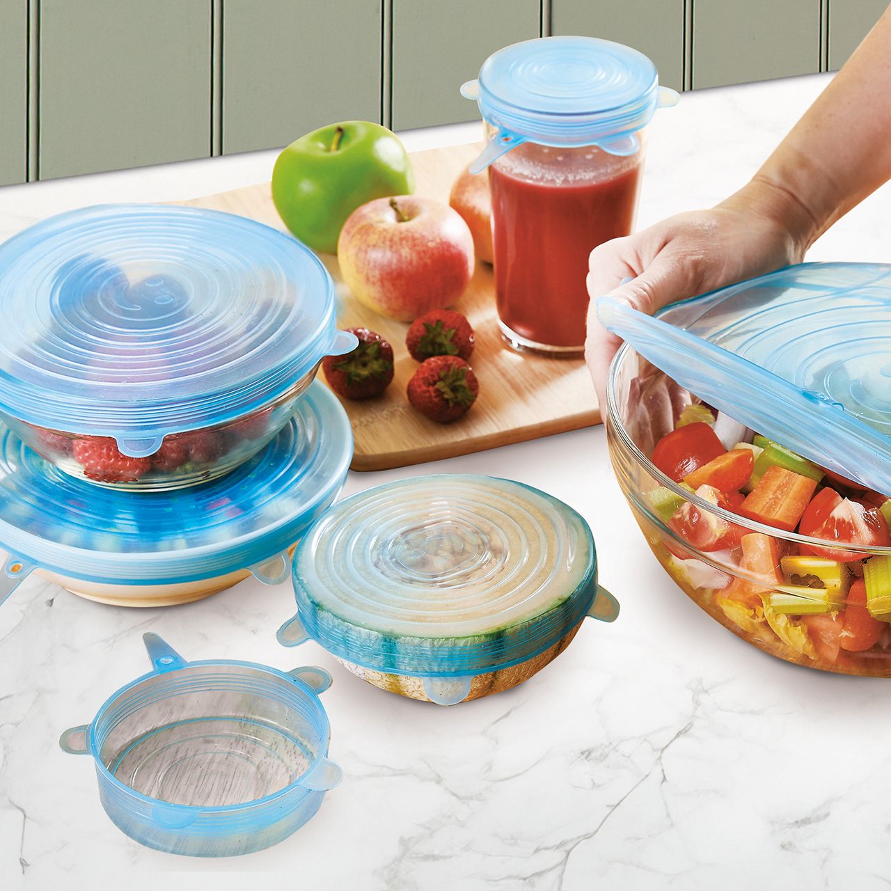 Super Stretch Silicon Lids 6pcs