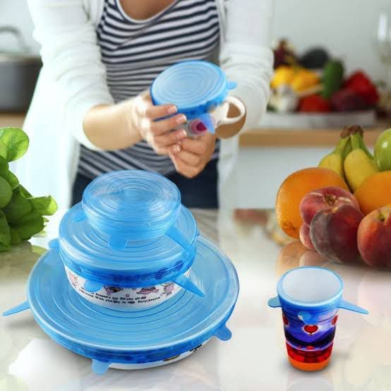 Super Stretch Silicon Lids 6pcs