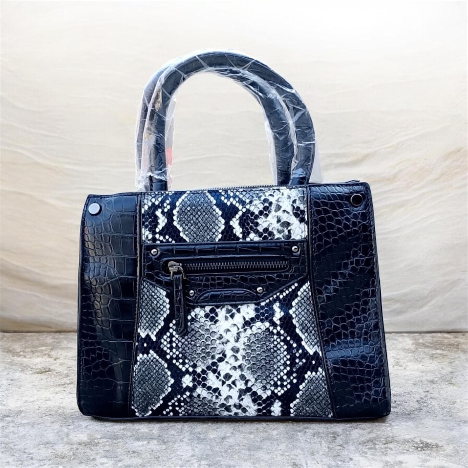 Snake Print Leather Bag