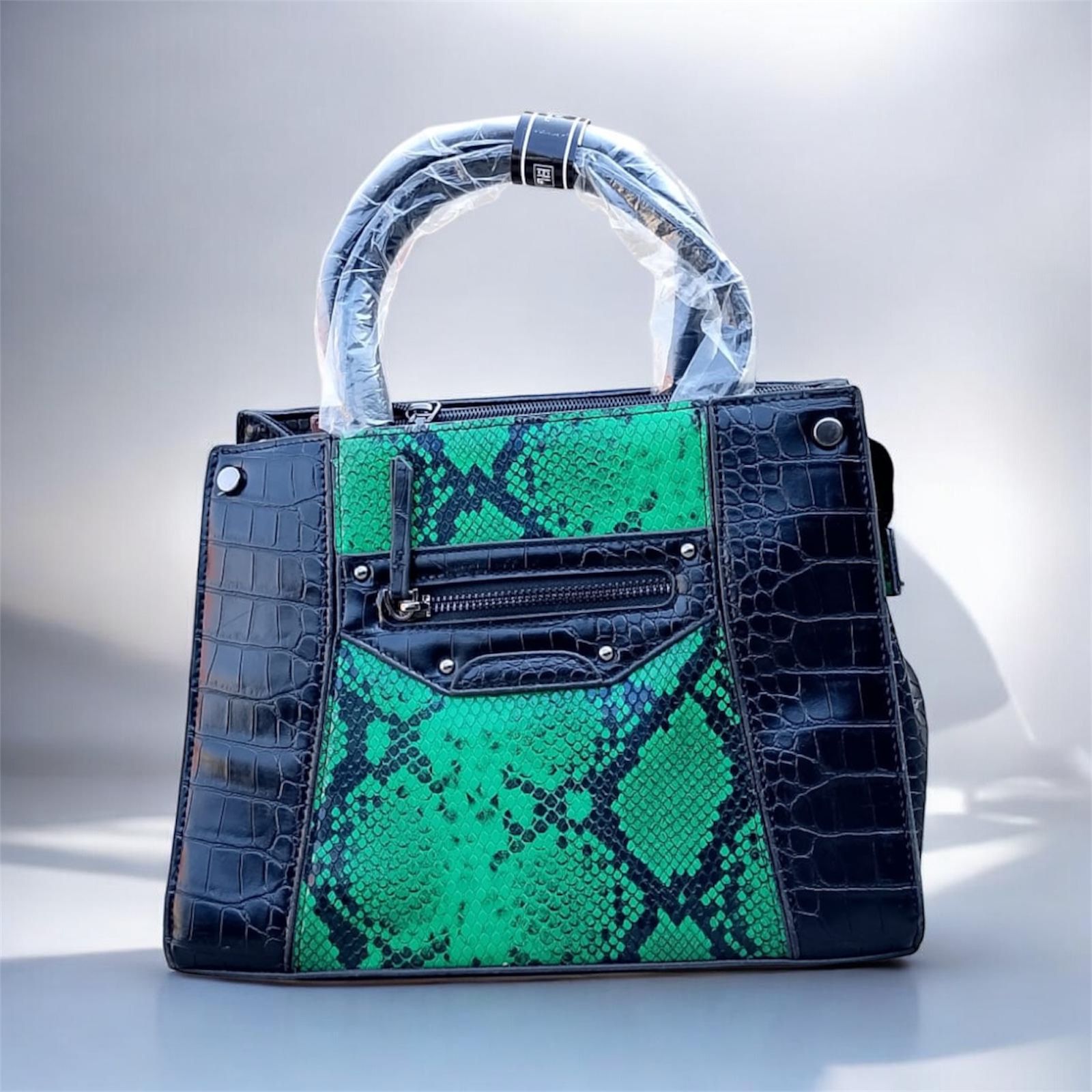 Snake Print Leather Bag