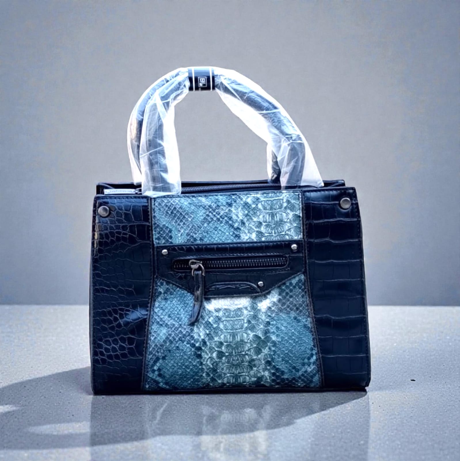 Snake Print Leather Bag