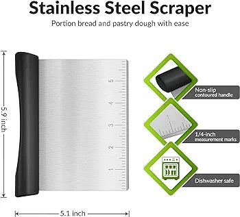 BENCH SCRAPER STAINLESS STEEL