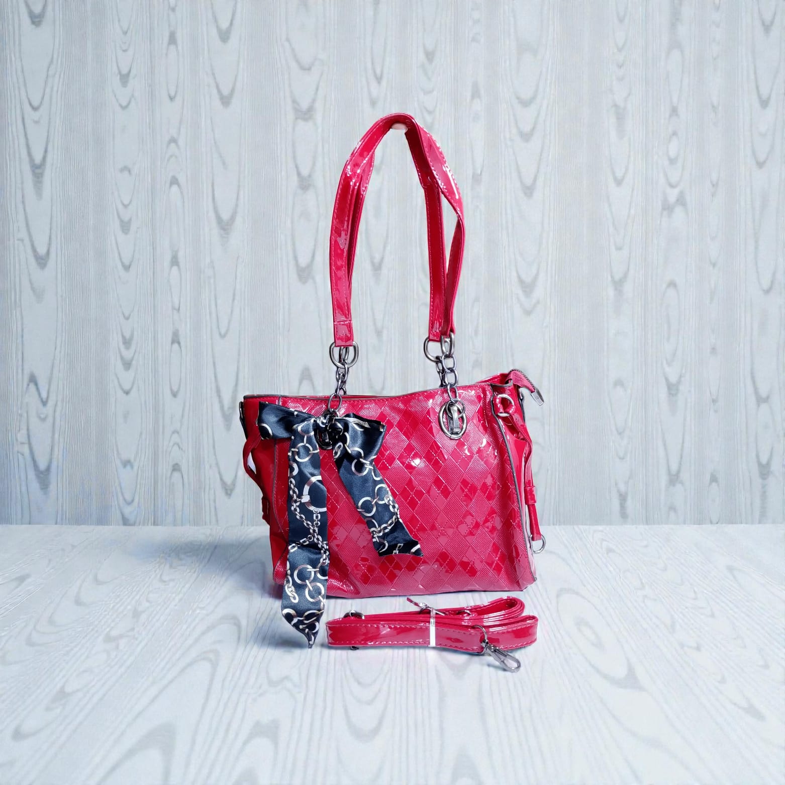 Shine Leather Hand Bag