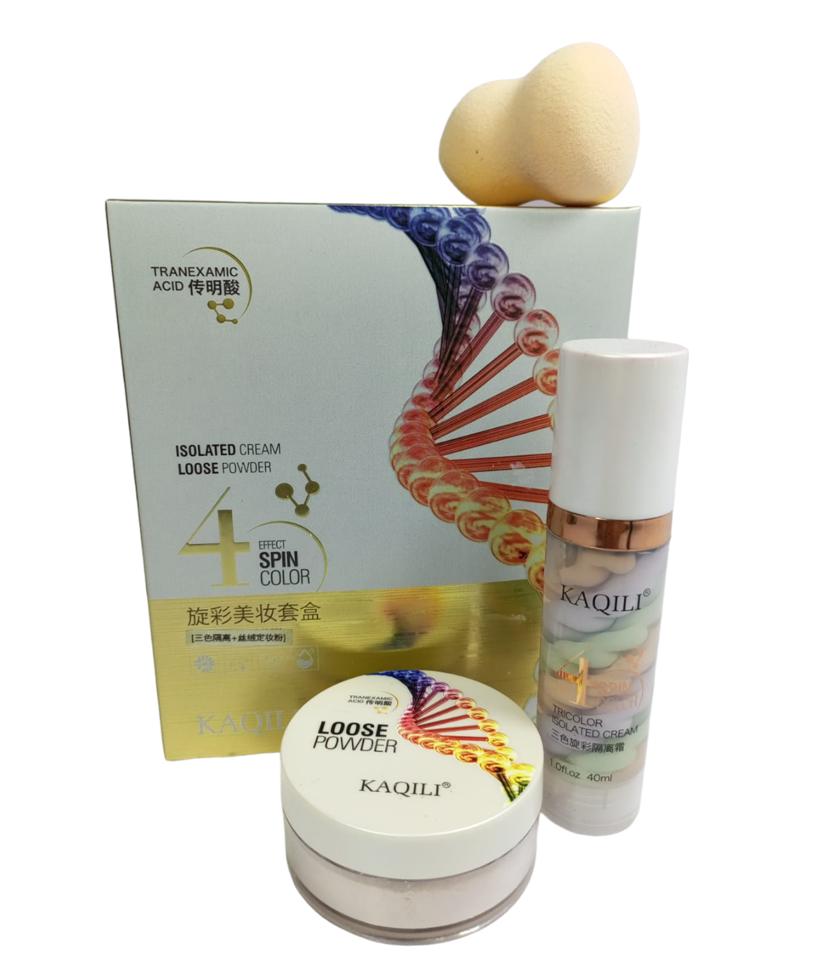 ISOLATED CREAM LOOSE POWDER WITH 4 EFFECTS BY KAQILI