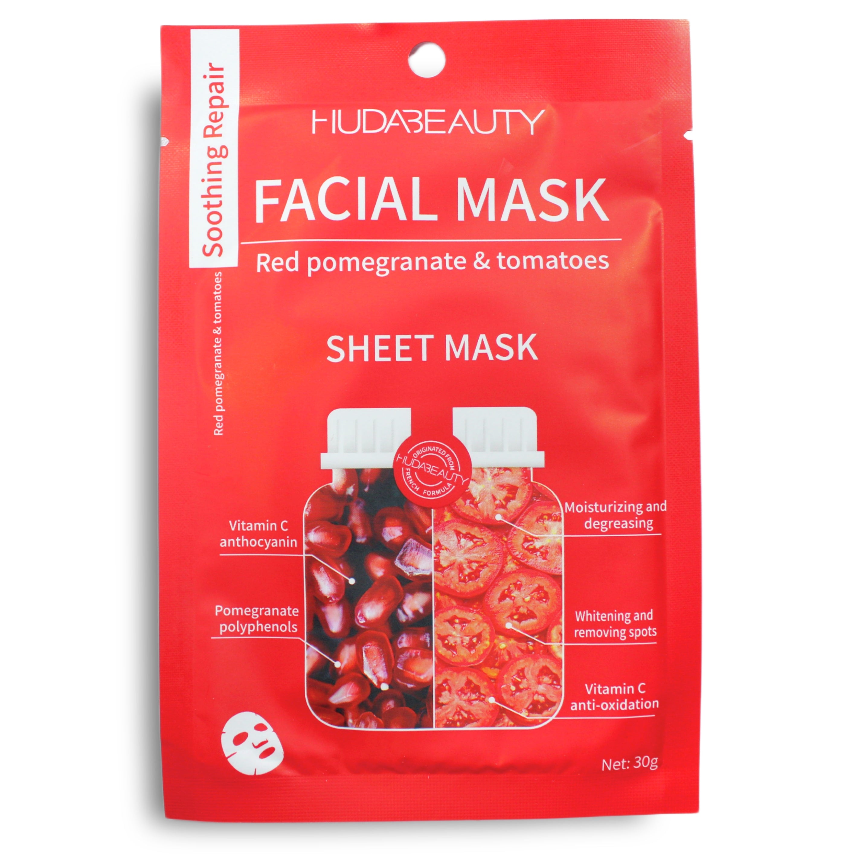 SHEET MASK RED POMEGRANTE & TOMATOES 10 PCS PACK