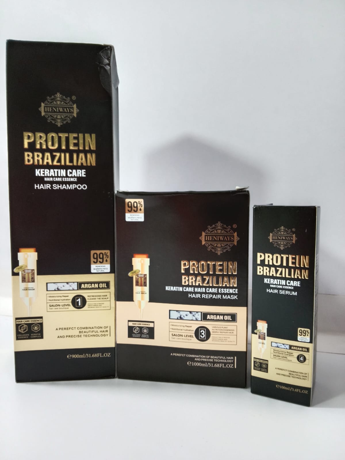 PROTEIN BRAZILIAN HAIR SHAMPOO WITH SERUM & HAIR MASK SET