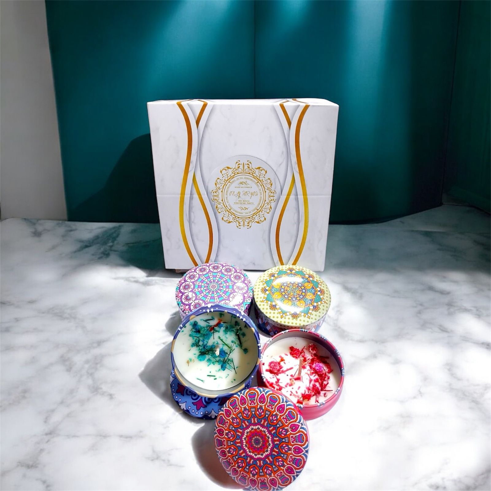 Metalic Pots Scented Candle 🕯️ Box