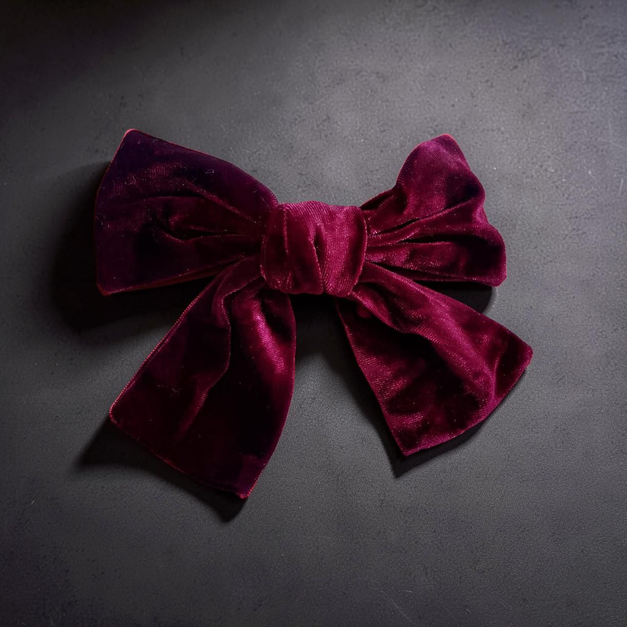 Maroon Velvet Bow