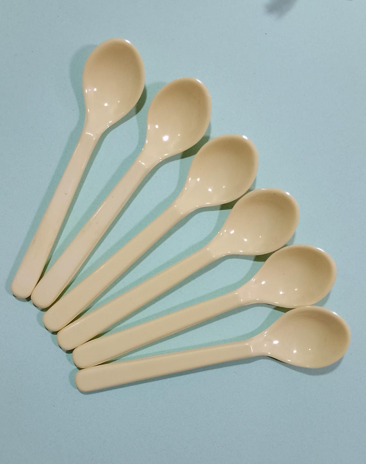 Melamine Short Ice Cream Spoon 6pcs