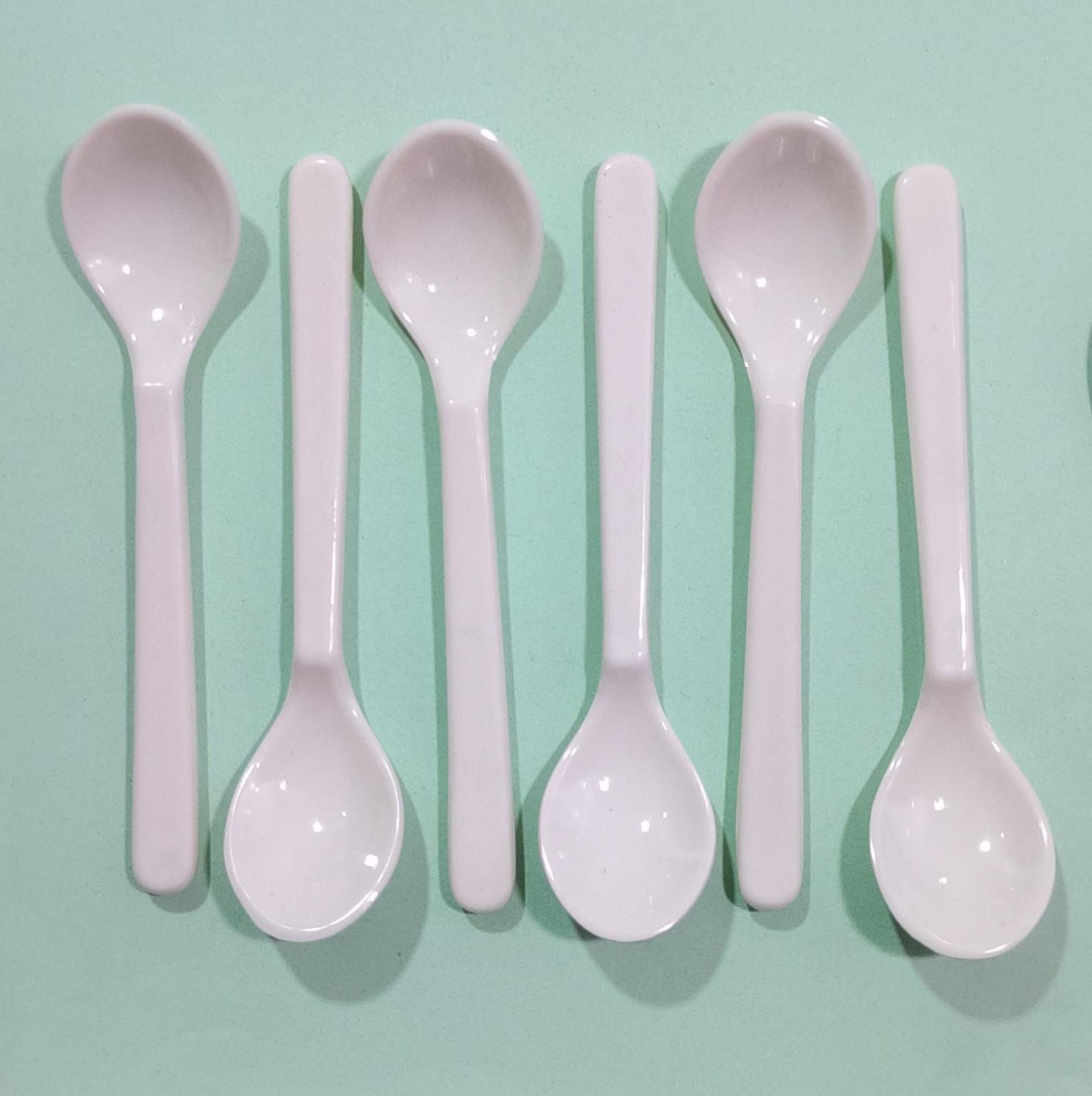Melamine Short Ice Cream Spoon 6pcs