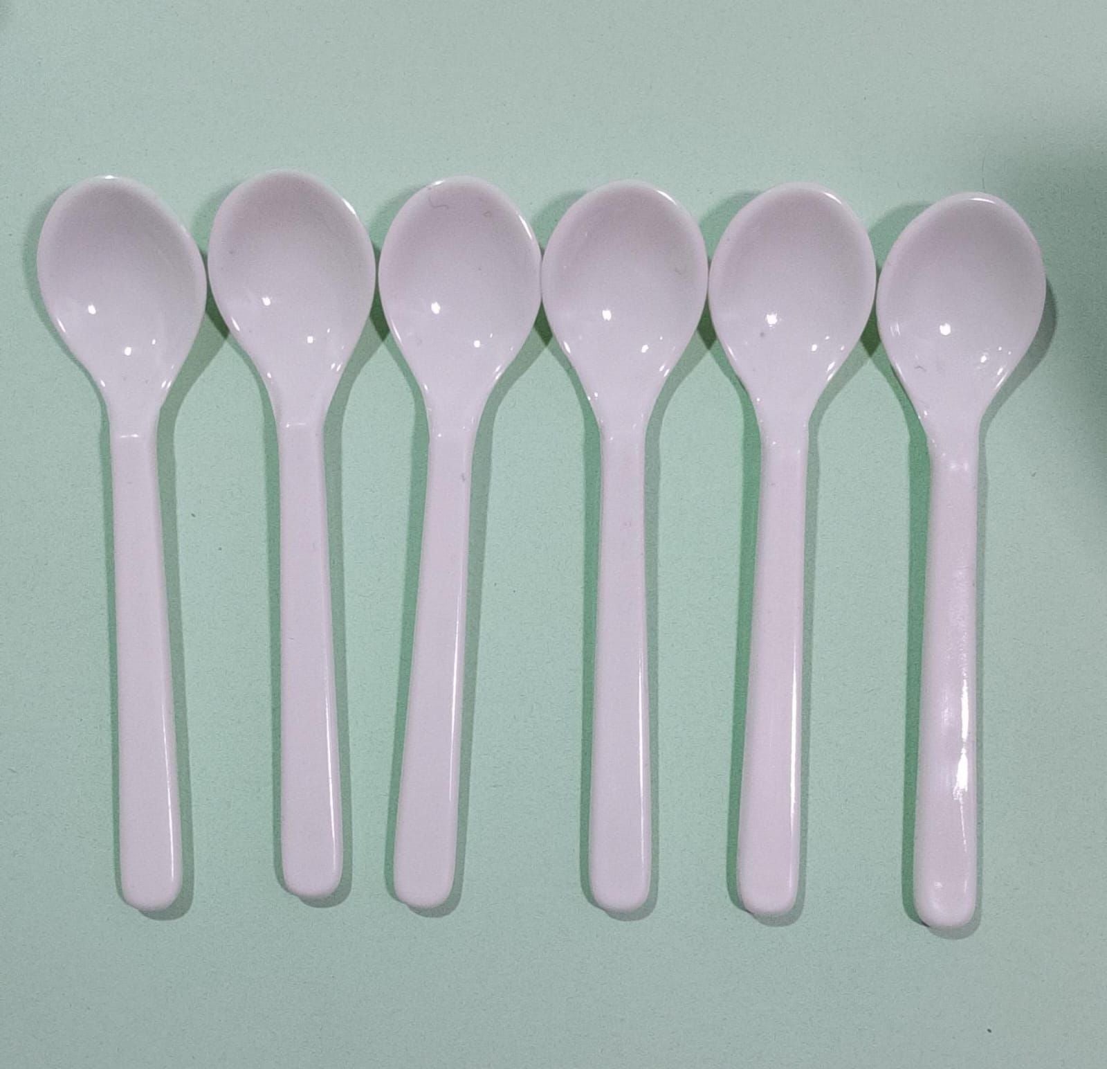 Melamine Short Ice Cream Spoon 6pcs