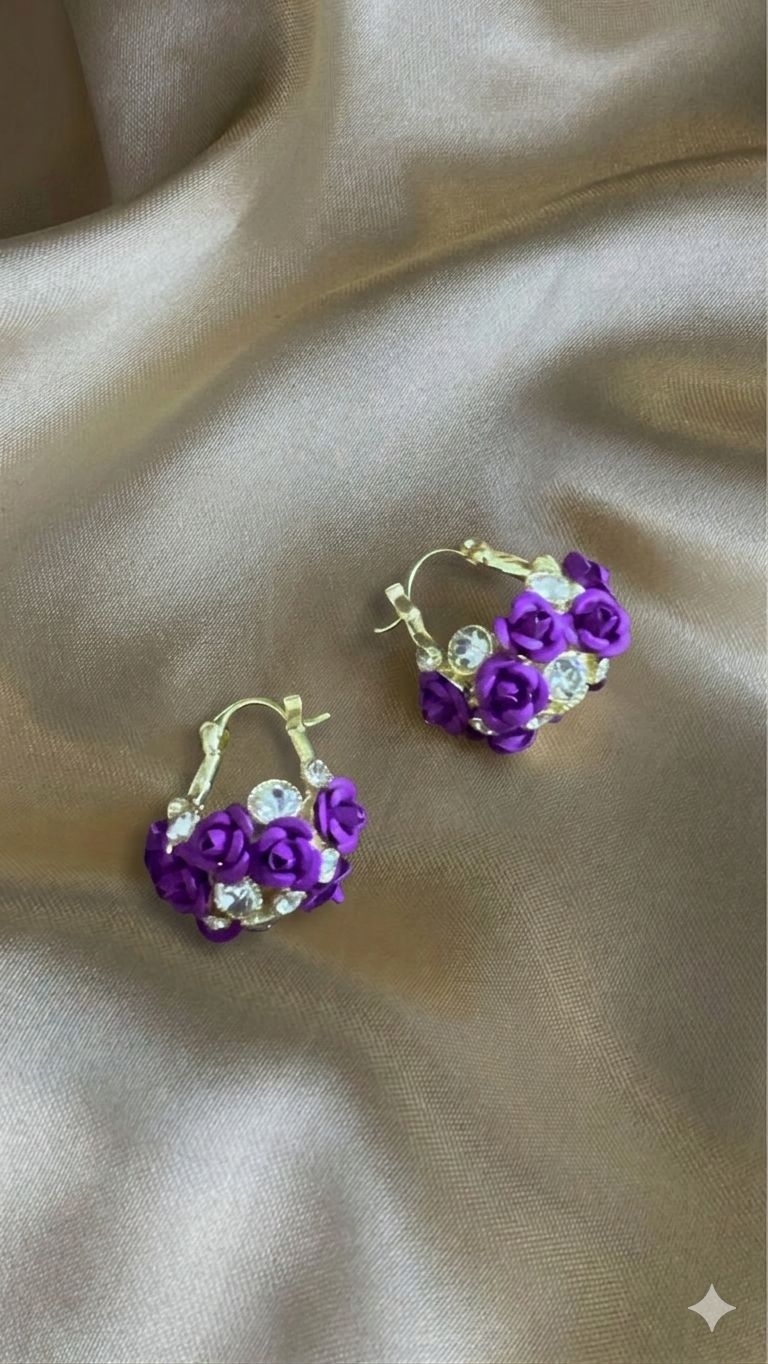 Purple Earring Set