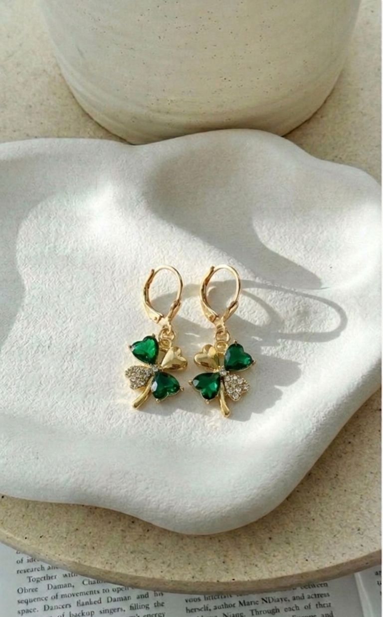 Green Stone Earrings
