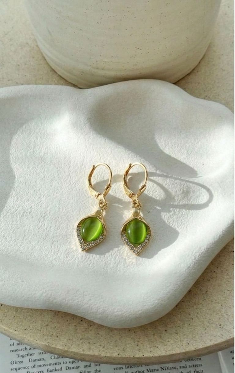 Green Stone Earrings