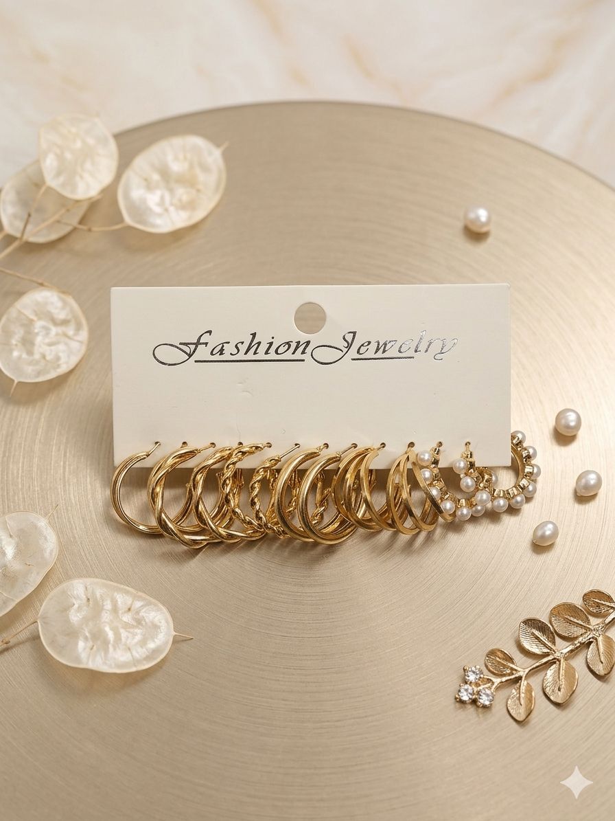 6 Pcs Earring Set