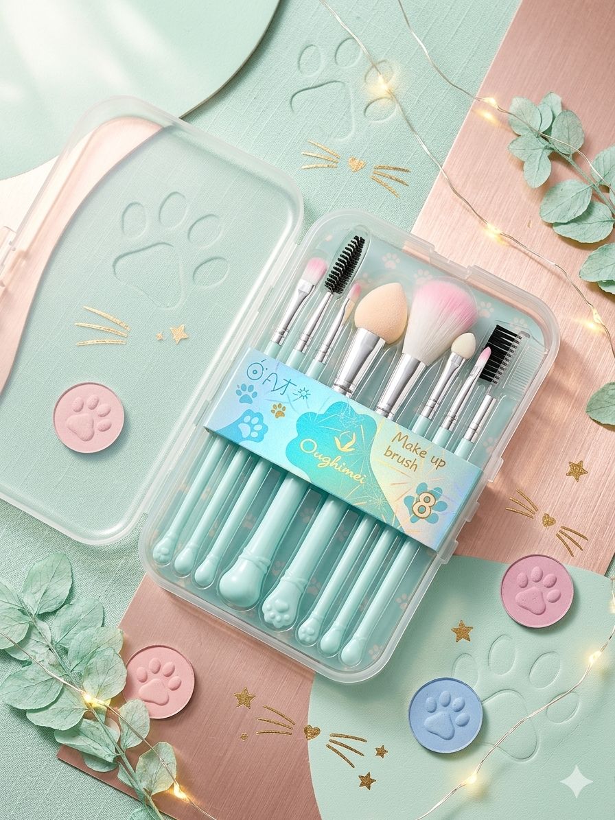 Makeup Brush Box 8 Pcs