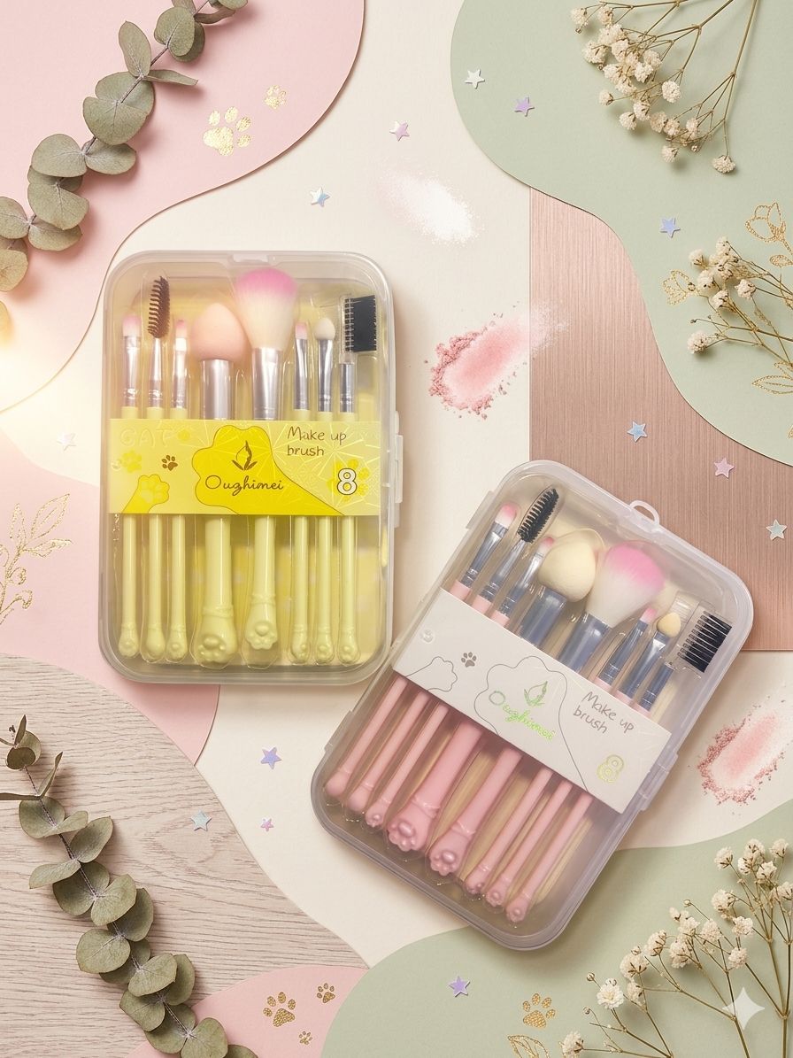 Makeup Brush Box 8 Pcs