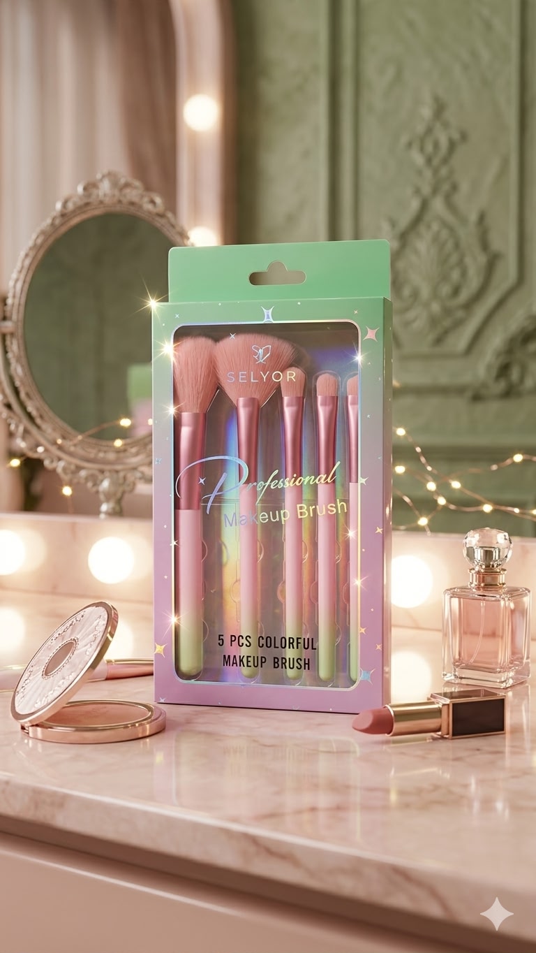 Professional 5 Pcs Makeup Brush Set