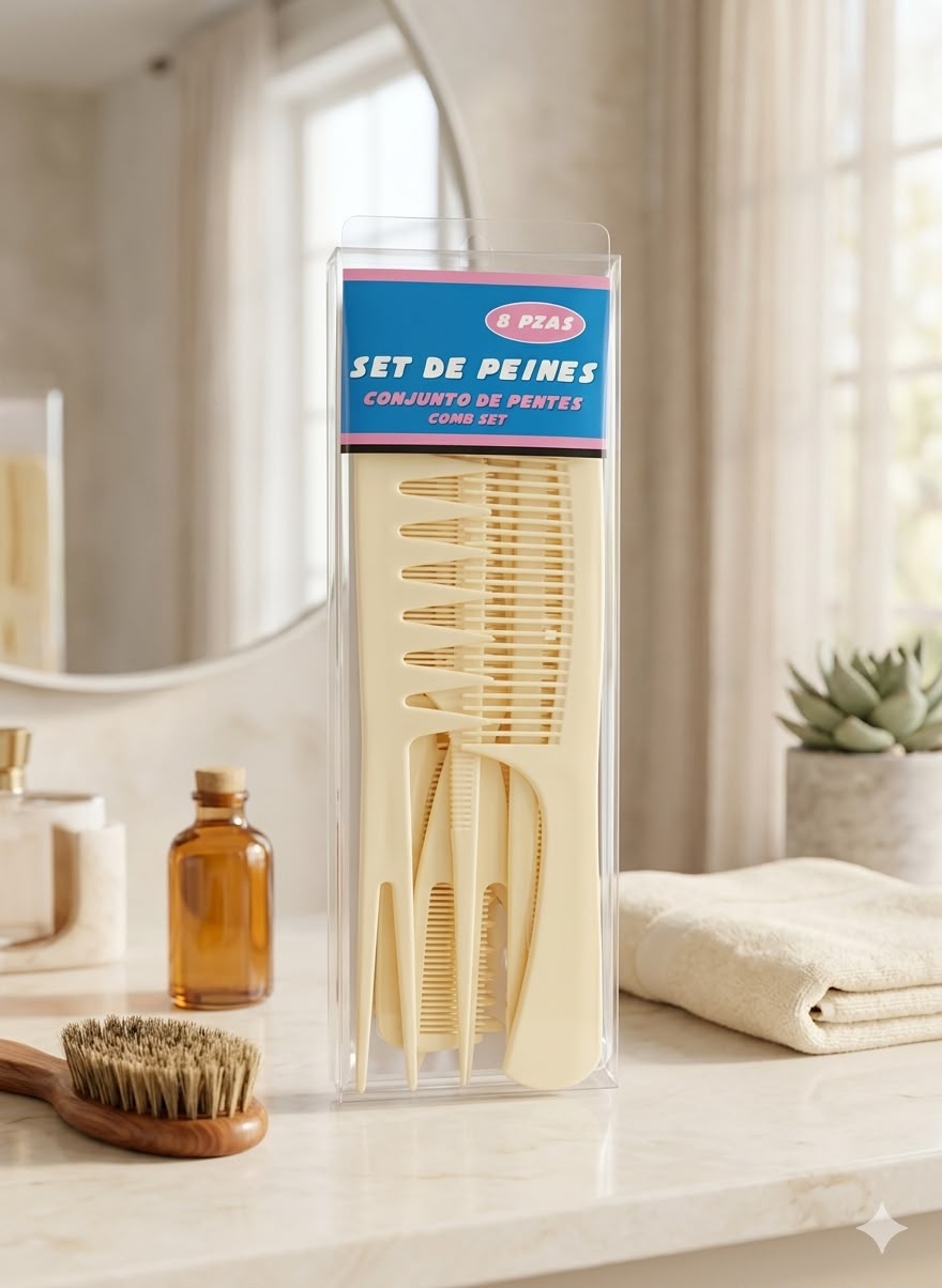 8 Pcs Comb Set