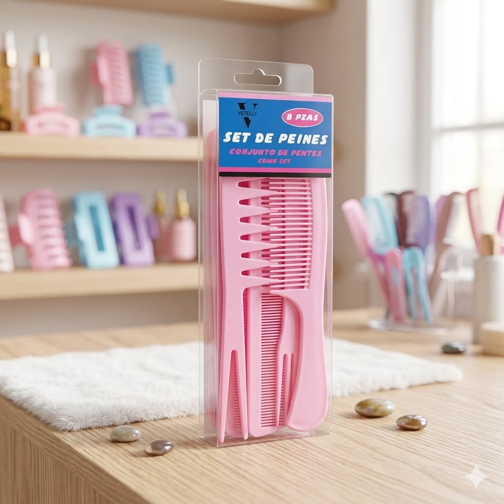 8 Pcs Comb Set