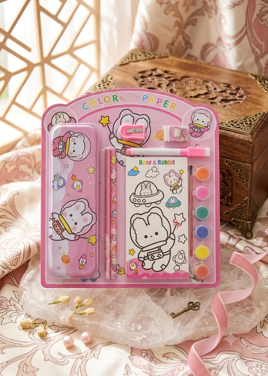 Color Paper Stationary Set