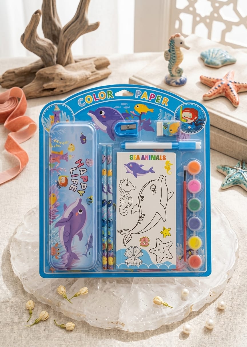 Color Paper Stationary Set