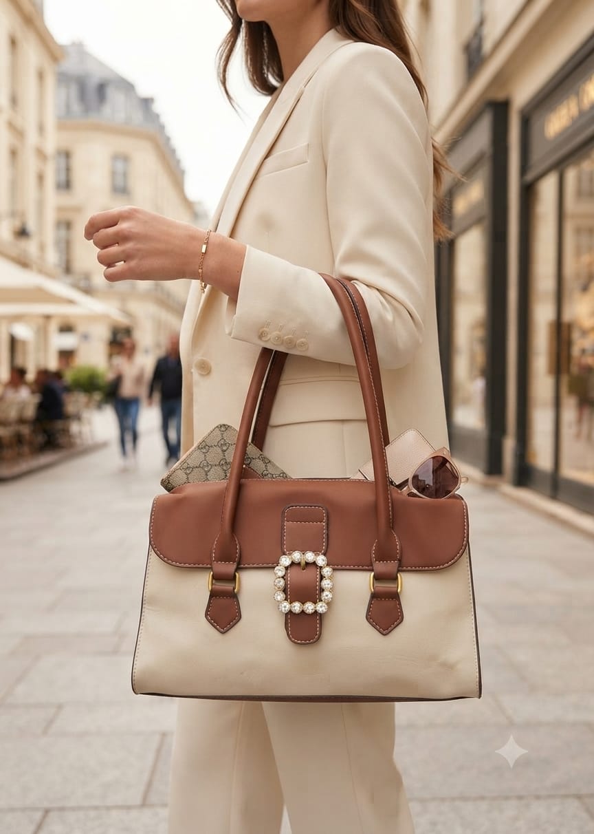 Beige Crossbody Bag
