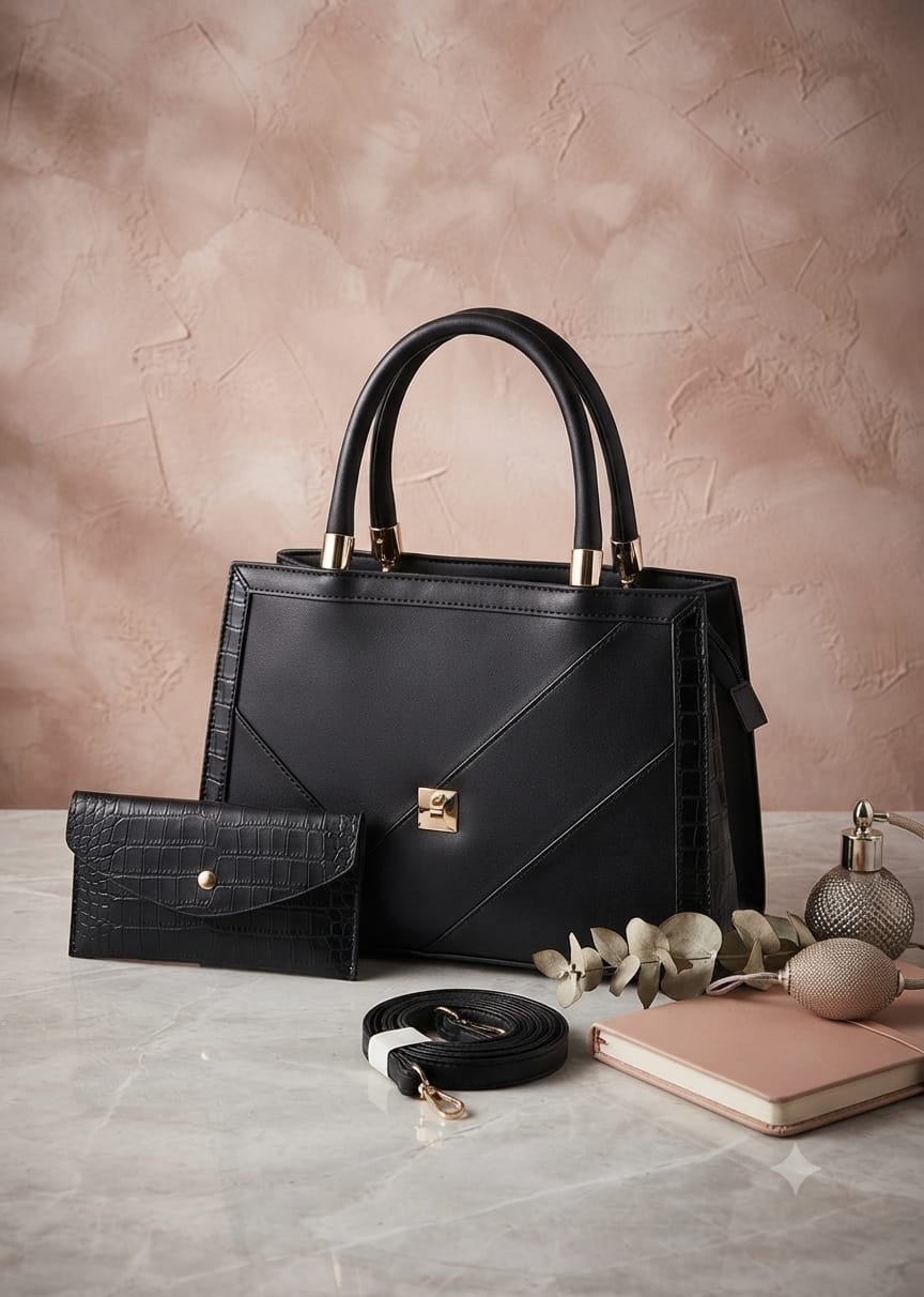 Diosa Luna Leather Bag With Pouch
