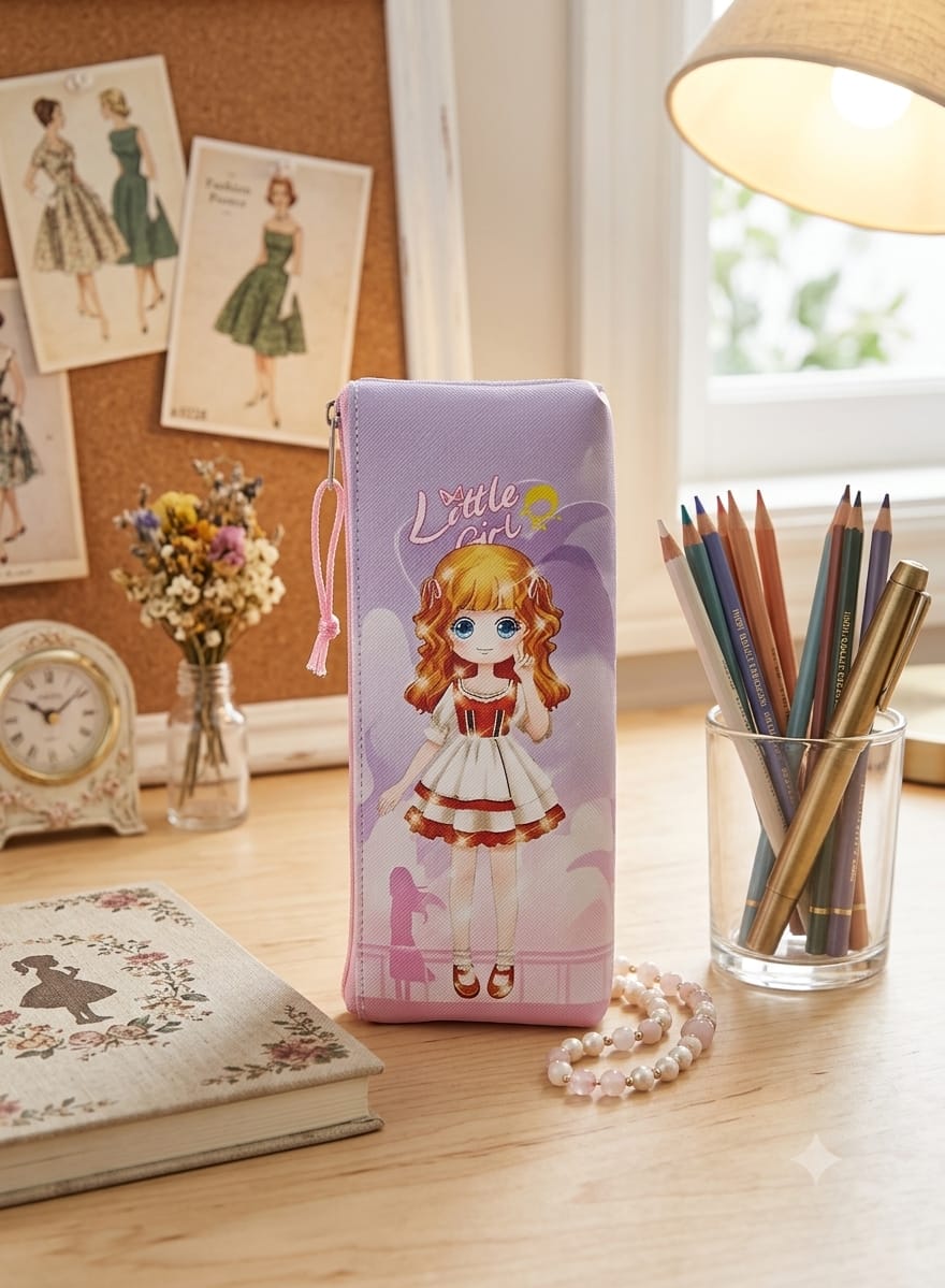 Cute Girl Stationery Pouch