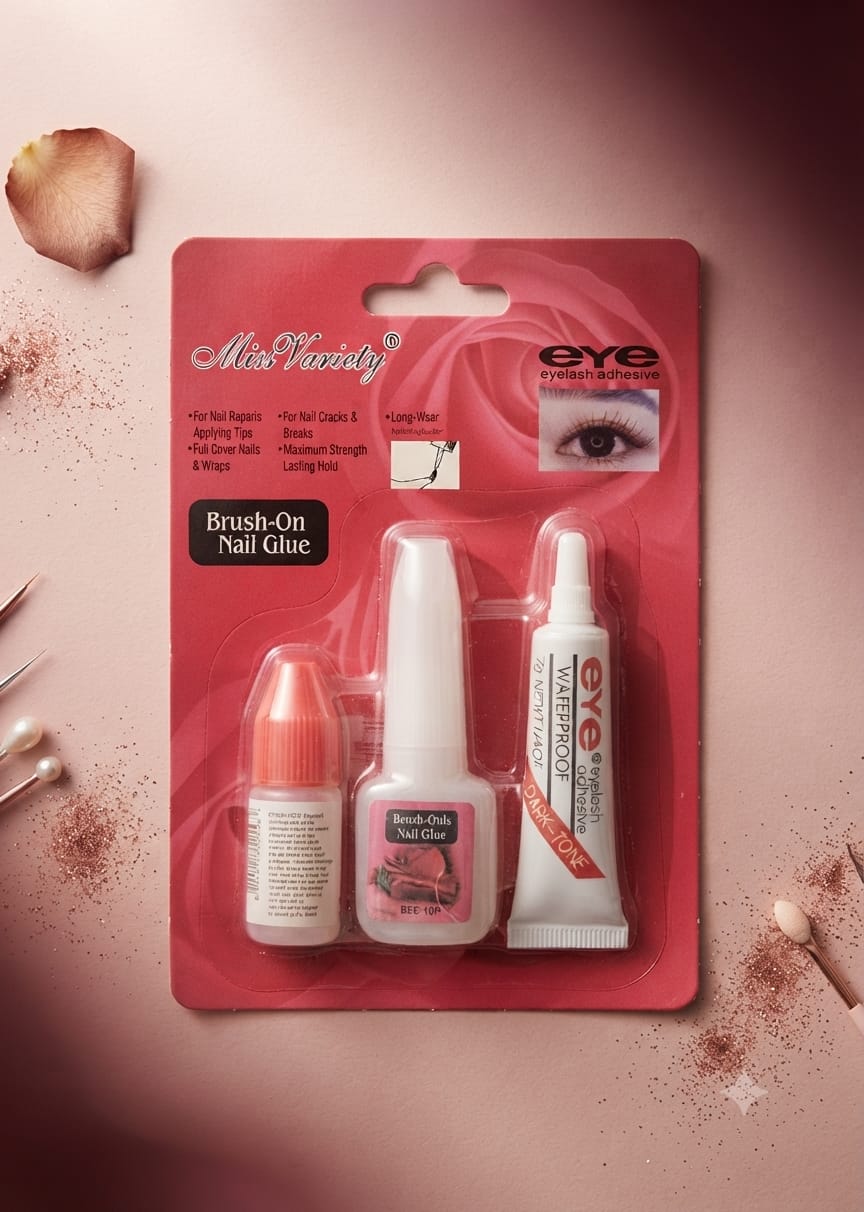 Brush On 3In1 Nail Glue Set
