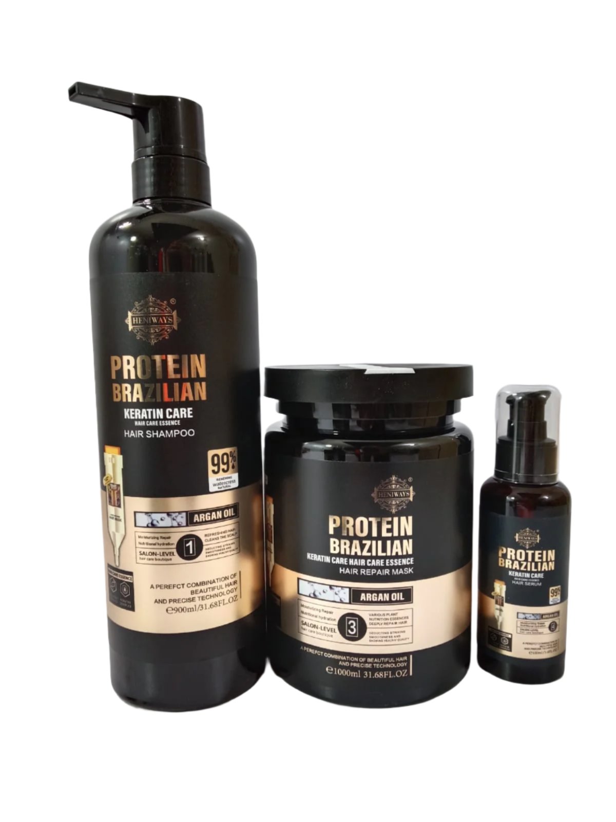 PROTEIN BRAZILIAN HAIR SHAMPOO WITH SERUM & HAIR MASK SET