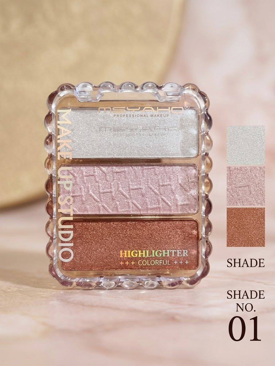 Msyaho Make Up Studio Highlighter 3In1