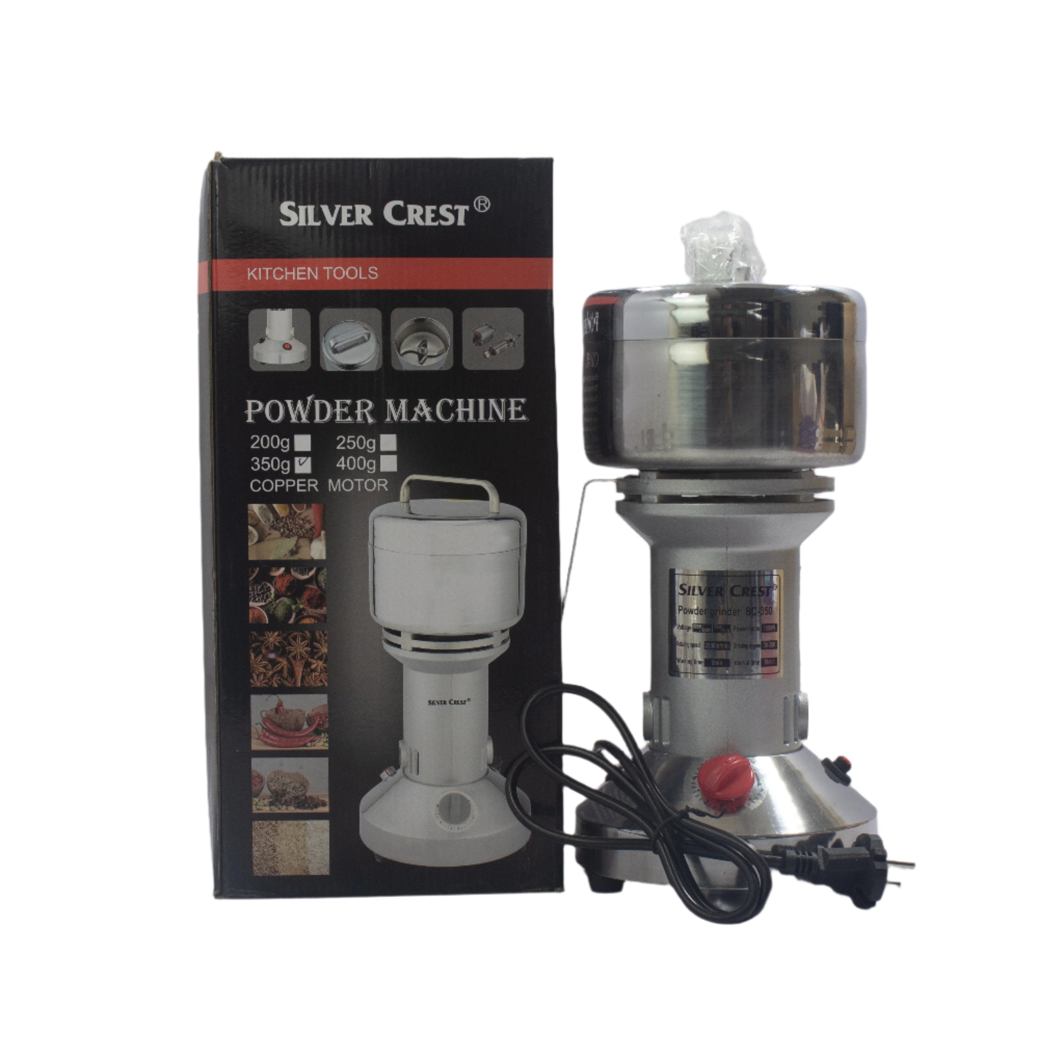ELECTRIC GRINDER SILVER CREST POWDER MACHINE 350G / 1500W