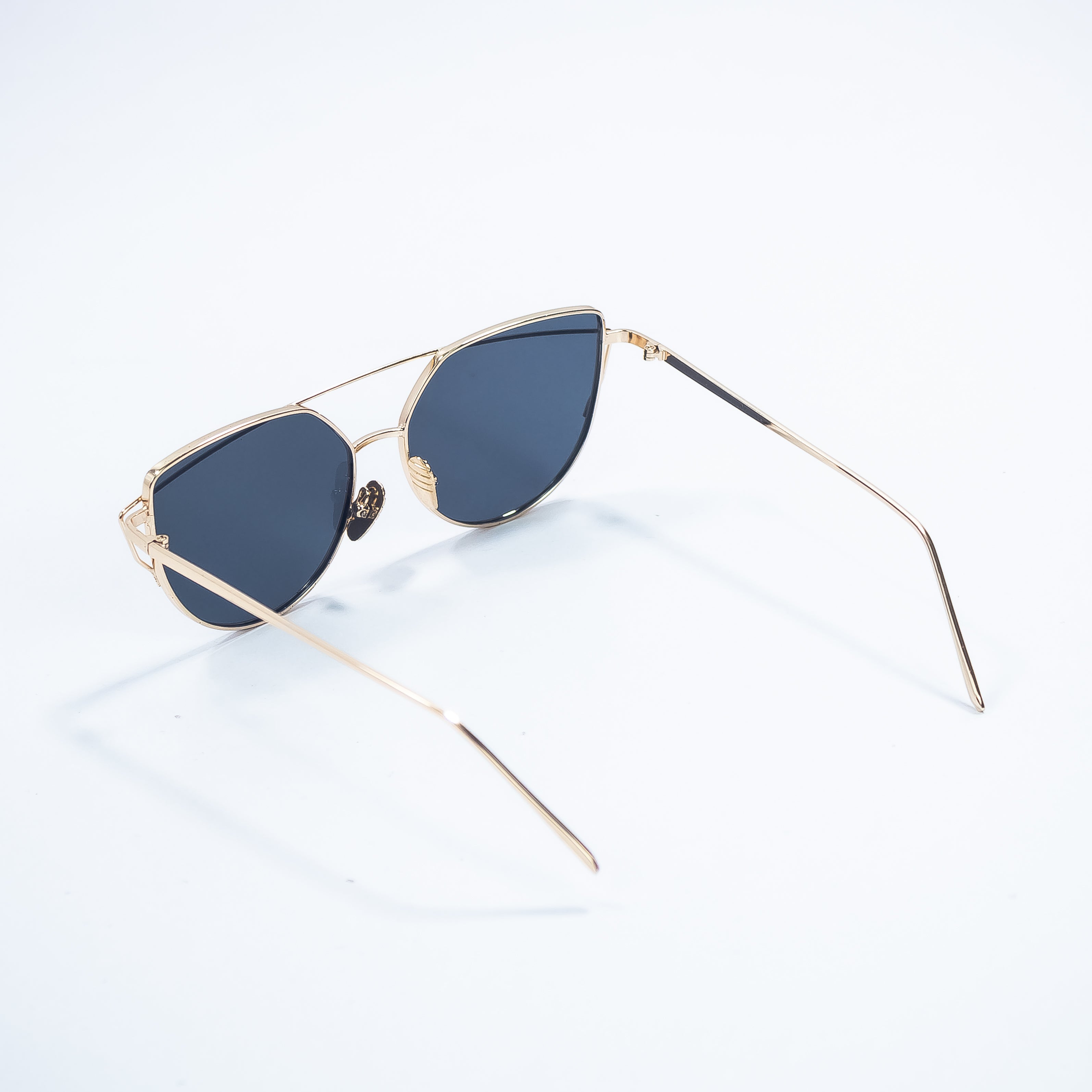 TWIN-BEAMS ROSE GOLD FRAME SUN GLASSES FOR WOMEN