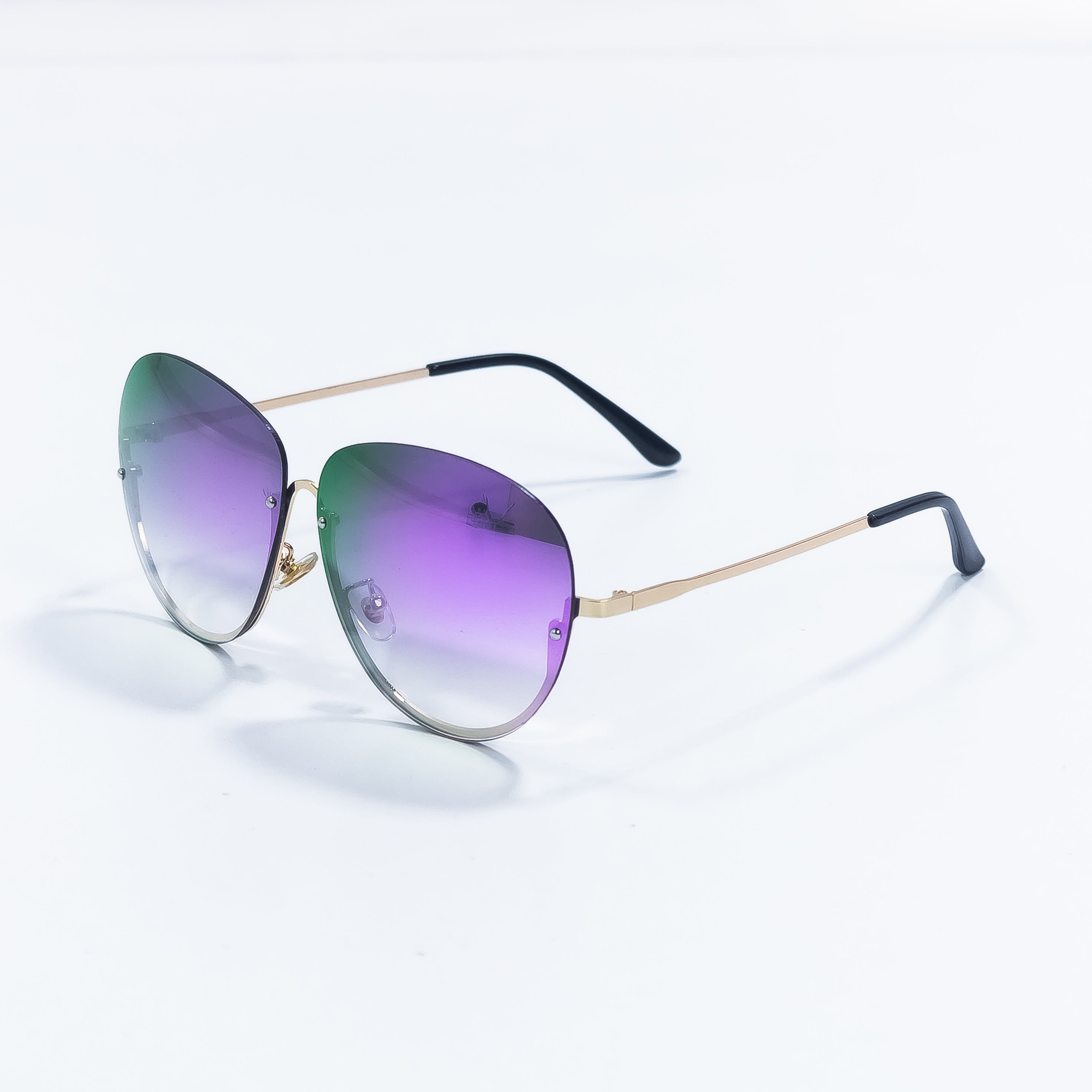 SUNGLASSES WOMEN HALF FRAME BLUE GLASSES FRAME SEXY TRANSPARENT