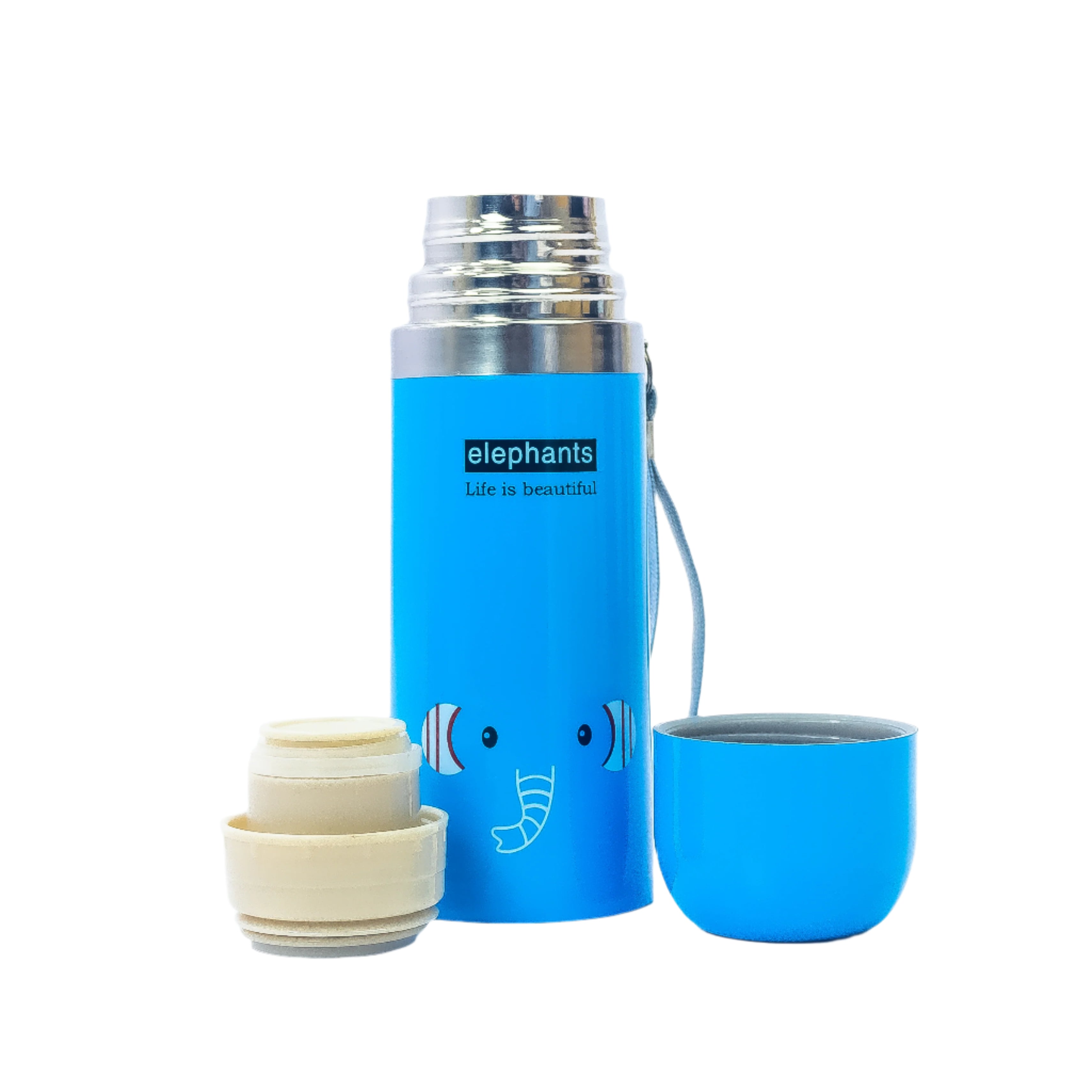 STAINLESS STEEL VACUUM BOTTLE ELEPHANT STYLE (360ML)